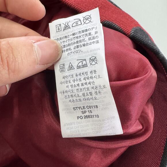 J Crew Skirt Womens 6 Red Black Blue Firework Floral Cotton Lined‎ A Line Mini - Picture 6 of 10